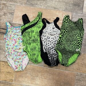 GK Pelle Girls Gymnastics Leotards Leo Bundle of 4 Size CL